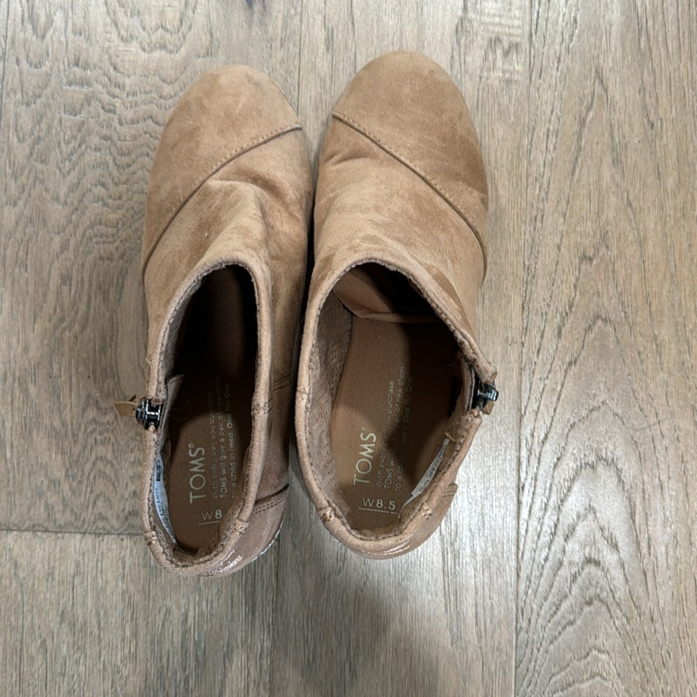 Toms Women's Avery Wedge Booties Size 8.5 - Picture 5 of 7